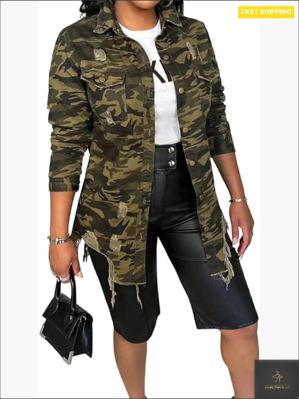 Long Sleeve Button Down Shacket Casual Denim Jacket Coat Plus Size Fall